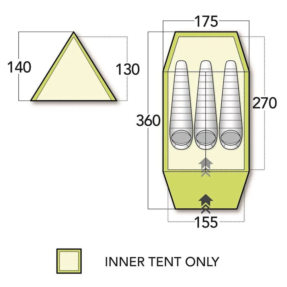 Force Ten (F10) by Vango Force Ten (F10) Classic Mk 4 Tent - Cotton Inner Only Tent Accessories & Spares – Camping Tent