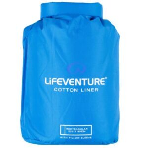Lifeventure Cotton Sleeping Bag Liner (Rectangle) Sleeping Bag Liners – Camping Sleeping Gear