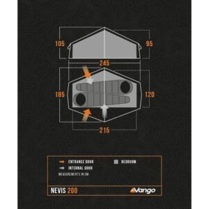 Vango Nevis 200 Tent - 2 Man Trekking Tents – Camping Tent